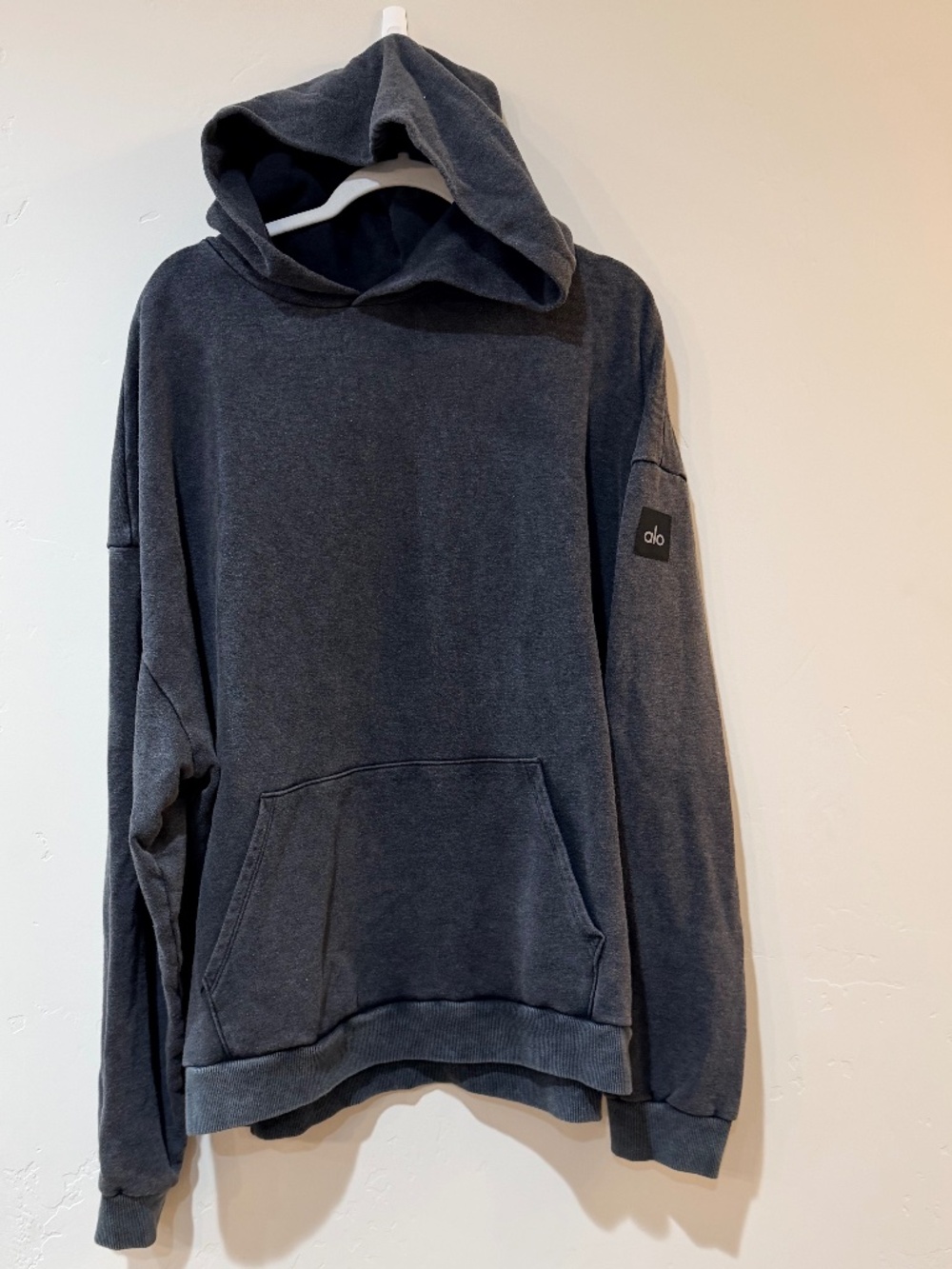 ALO Yoga Gray Oversized Hoodie Sweatshirt Size XL Men's